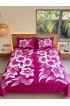 Hand Painted Rayon Bedsheet Set King Size Hand Painted Rayon Bedsheet Set King Size